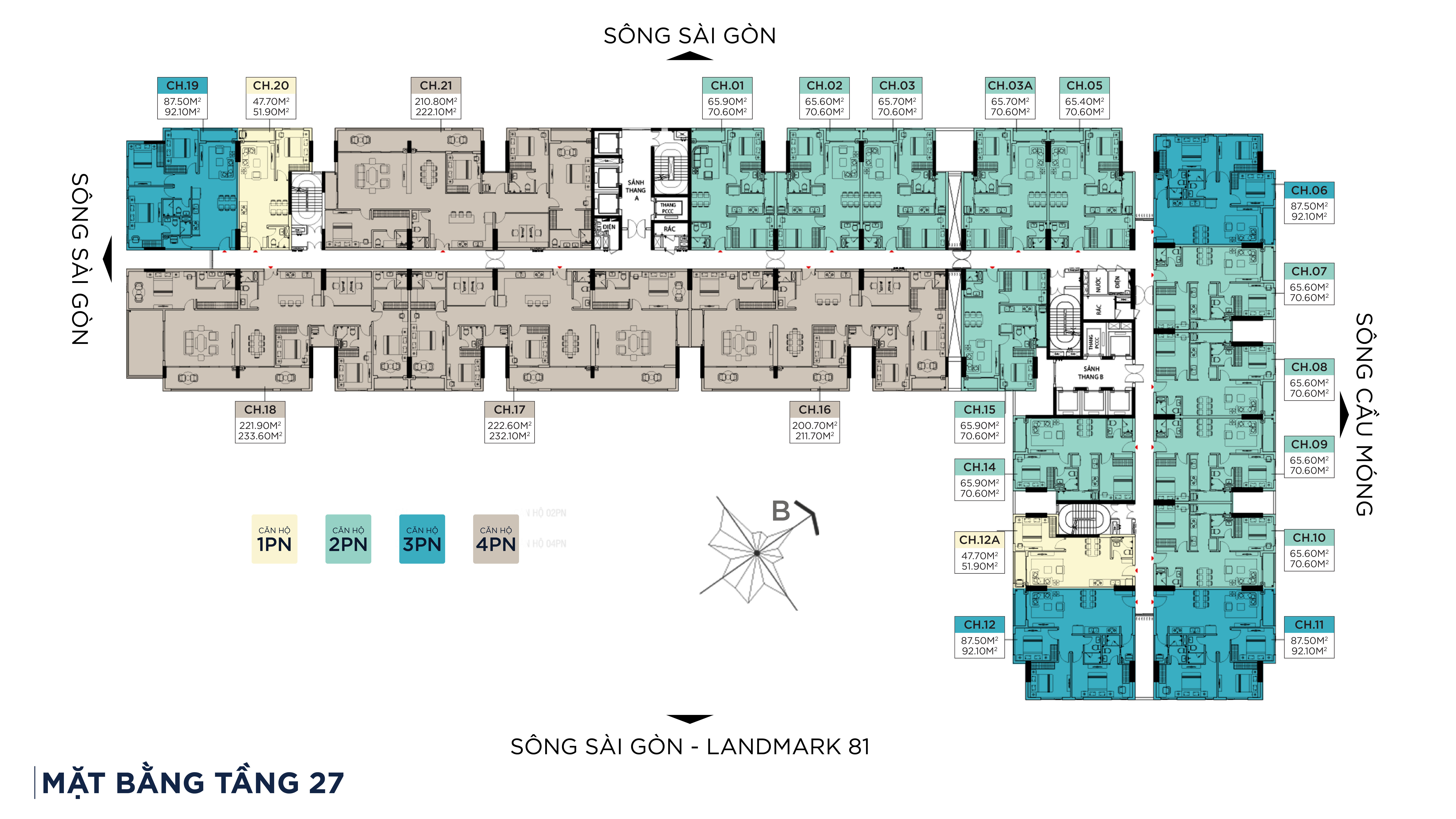 Mặt bằng tầng 27