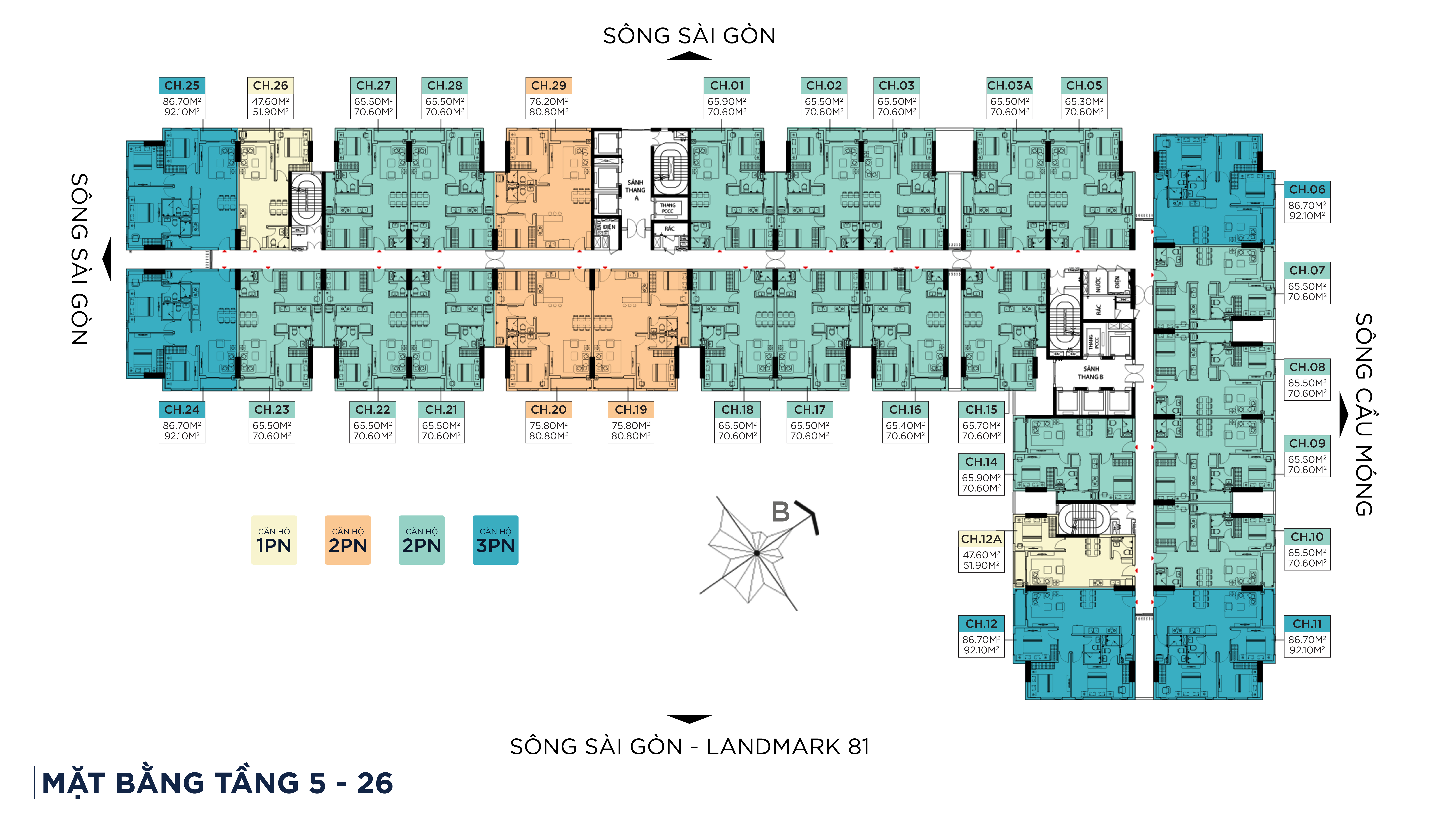 Mặt bằng tầng 5-26